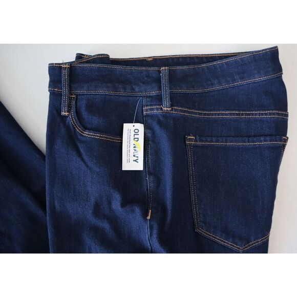 Old Navy 487325 Women's Sz 10 Dark Wash Blue High-Rise Wow Flare Denim Jeans - Picture 6 of 10